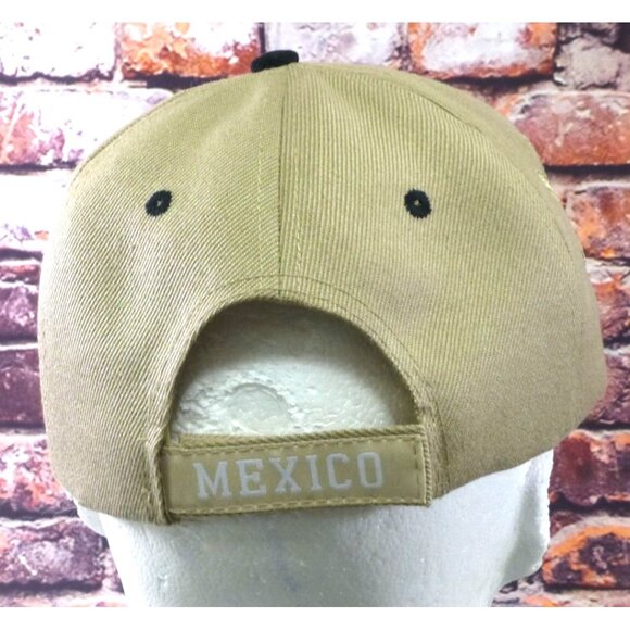 Cabo San Lucas Khaki Embroidered Hat W/ Marlin & Fish Design Mexico Text - Picture 3 of 5